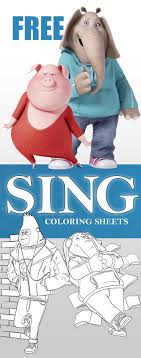 Sing Coloring Pages Sing Movie Printables And Activity Sheets Sing Movie Movie Birthday Party Movie Birthday