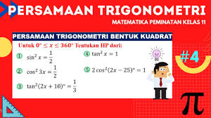 Soal pat matematika peminatan kelas 11 dan jawabannya panduandapodik id soal dan kunci jawaban pat matematika kelas 11 sma tahun 2020 k13 pdf untuk mempersiapkan penilaian akhir tahun pat tahun pelajaran 2019. Contoh Soal Persamaan Trigonometri Bentuk Kuadrat Matematika Peminatan Kelas 11 Part 4 Youtube