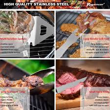 Make sure this fits by entering your model number.; Buy Romanticist 40 Piece Bbq Accessory Kit With Thermometer And Meat Injector Heavy Duty Complete Stainless Steel Bbq Tool Set With Storage Bag Best Grill Gift For Bbq Lovers On Birthday Christmas Online