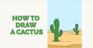 Art for kids, drawing tutorial lesson. Easy Drawing Guides On Twitter How To Draw A Cactus Easy To Draw Art Project For Kids See The Full Drawing Tutorial On Https T Co Moj2s13bz6 Cactus Howtodraw Drawingideas Https T Co Dc4u2p07up