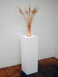 Sculpture Pedestals In Wihite Lacquer With Recessed Under Lighting White laminate pedestal display case with acrylic cover. sculpture pedestals in wihite lacquer