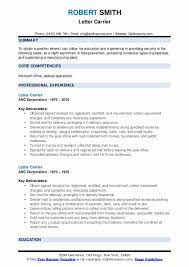Use this resume as a template to find a job! Letter Carrier Resume Samples Qwikresume