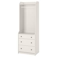 Great savings & free delivery / collection on many items. Hauga Open Wardrobe With 3 Drawers White 70x199 Cm Ikea