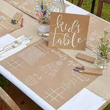 Rustic Chic Kids Table Activity Set Activity Place Mats Available To Buy From The Wedding Of My Kids Wedding Activities Kids Table Wedding Wedding With Kids