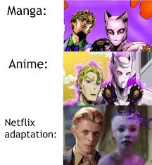 Killer Queen Has Already Touched The Downvote Button R Animemes Netflix Adaptation Know Your Meme Jojo's bizarre adventure jojo's bizarre adventure part 4: