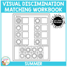 visual discrimination matching workbook seasons bundle digital download