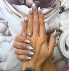 Almond Black And Grey Ombre Nails Grey Ombre Fur Nails Classy Nails White Nail Art