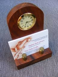 Canva has unique and unconventional business cards. Wooden Business Card Holder