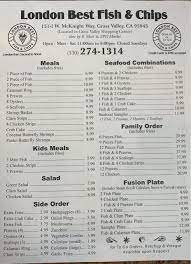 London Best Fish Chip Home Grass Valley California Menu Prices Restaurant Reviews Facebook