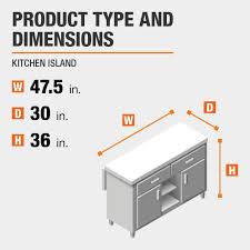 Kitchen islands are supposed to be the same height as the countertop. Stylewell Bainport Ivory Wood Kitchen Island With Natural Butcher Block Top 47 5 In W X 36 In H Sk19238dr1 The Home Depot