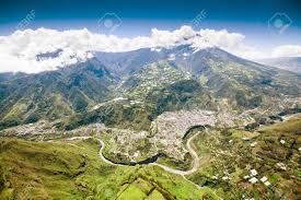 Información de lugares turísticos, gastronomía, cultura, artesanías. Aerial Shot Of Banos De Agua Santa North To South Tungurahua Stock Photo Picture And Royalty Free Image Image 34783545