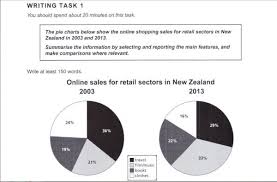 The Pie Charts Below Show The Online Shopping Sales For