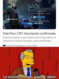 Depois do dj alok, é a vez de cristiano ronaldo virar personagem de free fire, o battle royale mobile mais popular do mundo. Top Memes De Cristiano Ronaldo En Espanol Memedroid