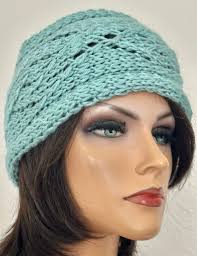 Hand Knits 2 Love Headband Bandana Headwrap Lace Flower Seafoam Designer  Gift