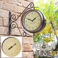 Bahnhofsuhr Mit Thermometer 17cm About Time 34 99