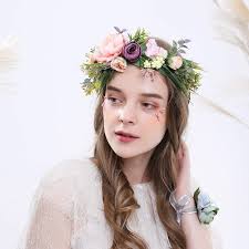 Floral Headband Wedding Attire Love Sweety Women Flower Headband Bridal  Floral Crown Floral Headband Wedding Real Flower Headpiece For