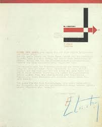 El Lissitzky S Letterhead Letterhead Constructivism Letterhead Design