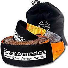 Amazon Com Gearamerica Recovery Tow Strap 4 X 30 Ultra Heavy Duty 45 000 Lbs 22 5 Tons Strength Triple Reinforced Loops Bag Straps Bag Storage Straps