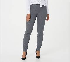 Nydj Ponte Leggings Madison Houndstooth Qvc Com