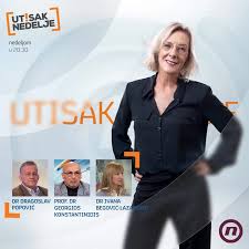 Sagovornici novog izdanja emisije #UtisakNedelje biće: dr Dragoslav Popović;  prof. dr Georgios Konstantinidis; dr Ivana Begović Lazarević. Gledamo se u  nedelju od 20:30 ⏰️