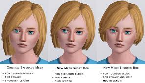Jetzt im angebot bei gameliebe! Mod The Sims Shorter Bob For Male And Female All Ages