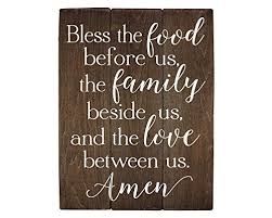 Rustic barn wood decor ladder. Bless The Food Before Us Large Wood Sign Farmhouse Fixer Upper Rustic Home Decor Home Decor Plaques Signs