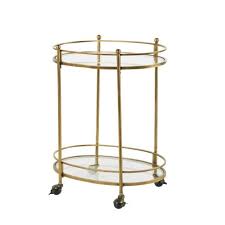Aged Effect Brass Metal And Glass Serving Trolley On Maisons Du Monde Take Your Pick From Our Furniture And Accessories And Be Inspir Metaal Glas Opbergmanden
