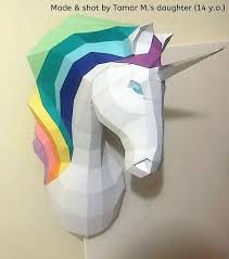 Pdf Unicorn Pattern Papercraft Make Your Own Papercraft Etsy Paper Crafts Unicorn Pattern Unicorn Head