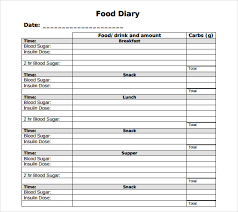 33 Food Log Templates Doc Pdf Excel Free Premium