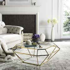 Contemporary Geometric Marble Metal Coffee Table Safavieh Geometric Coffee Table Coffee Table Living Room Coffee Table