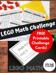 lego math challenge cards free printable little bins for little hands