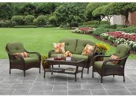 Amazon Com Better Homes And Gardens Azalea Ridge 4 Piece Patio Conversation Set Seat Outdoor Patio Furniture Sets Conversation Set Patio Patio Furniture Sets