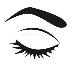 Black And White Eye Drawing Simple Photo About Black Silhouette Of Female Closed Eye With Long Eyelashes On A White Background S Eye Drawing Simple Eye Illustration Art Drawings Sketches Simple