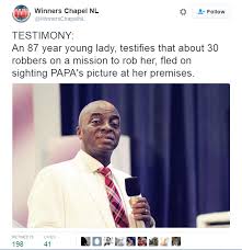 We allow posts made by any twitter users. This Testimony From Winners Chapel Brought Out The Funniest Of Memes From Nigerians Ynaija