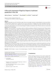 Pdf A Life Cycle Assessment Of Agaricus Bisporus Mushroom