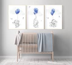 Nursery idea with navy blue and hot pink. Nursery Decor Boy Elephant Navy Nursery Wall Art Elephant Balloon Print Navy Blue Navy Gray Nursery Wall Decor Boy Nursery Ideas