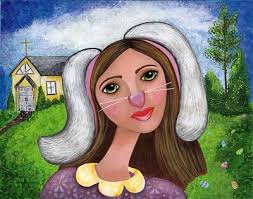 Bunny Mixed Media for Sale