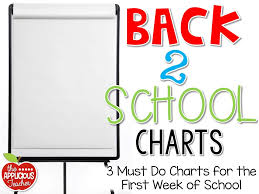 first week of school charts freebie the applicious teacher