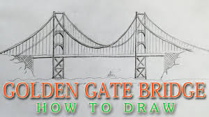 How to draw a plumeria: How To Draw The Golden Gate Bridge Easy San Francisco Landmark Youtube