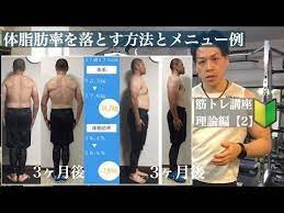 筋トレ 体脂肪率の減らし方とメニュー例 筋トレ初心者さんゼロからの身体作り２ youtube 筋トレ トレーニング 2週間ダイエット
