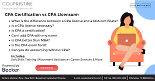 Cpa Course: Cpa Certification Vs Cpa Licensure | Edupristine