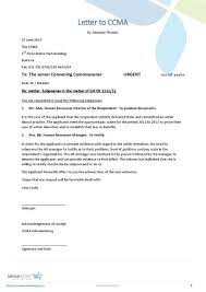 Place the address of the person and/or company you are writing on the left side of the page. Letter To Ccma Subpoenas Document Labour Law South Africa Pdf Download