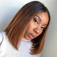 2020 new arrivals · all style and colors · best quality guaranteed Wowebony 6 Inches Yaki Straight Pre Plucked Bob Cut Lace Front Wigs Indian Remy Hair 150 Density Ombre Color 12 Inches Medium Cap Size Dlfwbob03