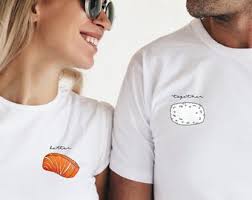 Better Together Sushi Matching Tshirt: Salmon