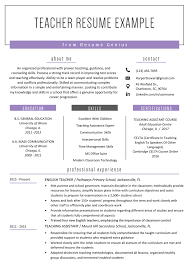 Before you can educate the recruiter on your skills and experiences, you need to choose the most suitable resume format for teaching. Teacher Resume Samples Writing Guide Resume Genius