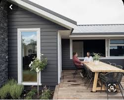 Pin By Talia Hess On House Paint Roof Gray House Exterior Weatherboard House House Cladding