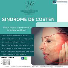 Si sufres algún problema de oído pude deberse a una alteración en la  articulación temporomandibular, para el adecuado manejo del Síndrome de  Costen se debe involucrar al especialista en otorrinolaringología para  mejorar