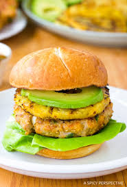 ahi tuna burgers with grilled pineapple