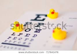 Toys Duck On Blurred Eyesight Test Stock Photo Edit Now