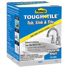 Ceramic and fiberglass maintenance is a licensed bathtub refinishing company in los angeles specializing in the fix and refinishing of ceramic and fiberglass bathtubs, tile showers and tub surrounds, vanity tops, bathroom sinks, kitchen sinks, kitchen counters and more. Tough As Tile Epoxy Finish Brush On White Tub Tile Tile Tub Sink